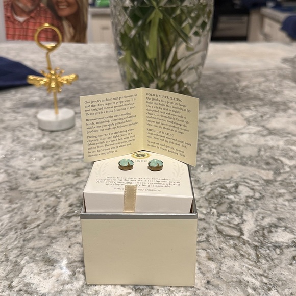 SORRELLI earrings & Sea La Vie Pastel Green Gift Box - Picture 5 of 9